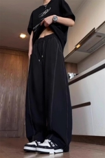 网图慎用冰丝抽绳阔腿裤男女夏季垂坠感宽松休闲裤310A-818-P20，男装休闲裤，四季星座310A