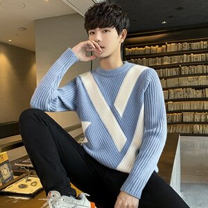 Tim-MY573圆领毛衣2021新款保暖衣男冬季长袖内搭针织打底衫图片