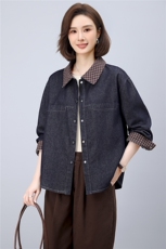 2025年秋季新款休闲牛仔外套，女装牛仔外套，悦见她