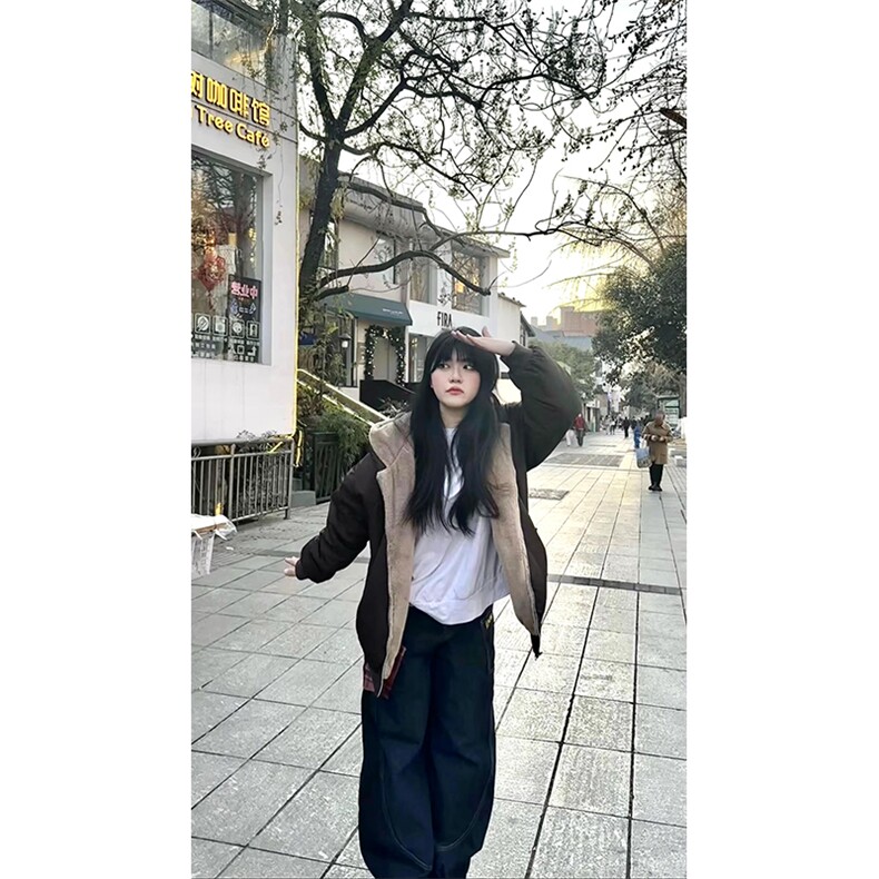 两面穿现货重磅短款座山雕棉衣男女双面穿毛毛绒棉服加厚外套,男装棉衣,电商A486