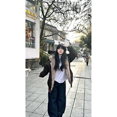 两面穿现货重磅短款座山雕棉衣男女双面穿毛毛绒棉服加厚外套，男装棉衣，电商A486