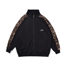 港风时尚休闲豹纹拼接外套2024秋装新款夹克男A161-JK8950-P40，男装夹克，电商A161-2