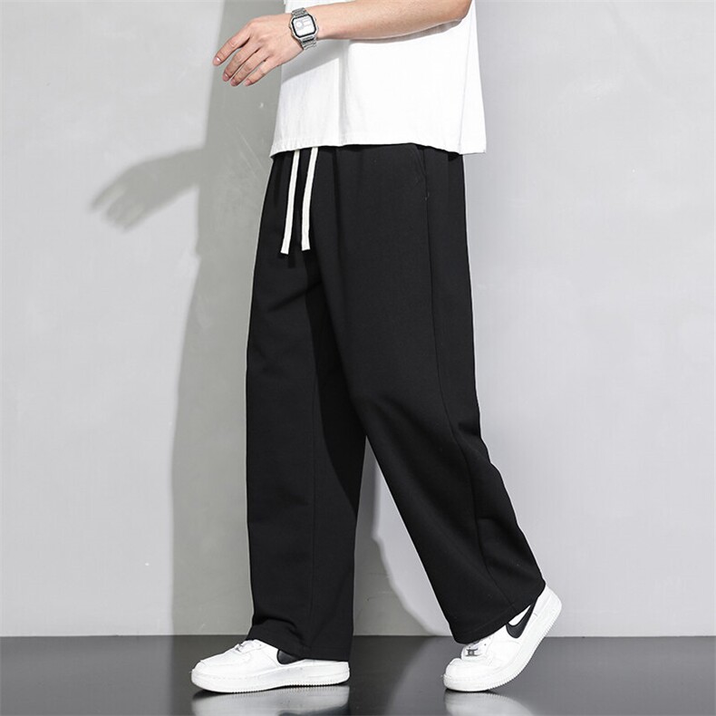 WASSUPHAPPY运动裤子男士夏季2025新款宽松直筒卫裤阔腿休闲长裤，男装休闲裤，电商A168