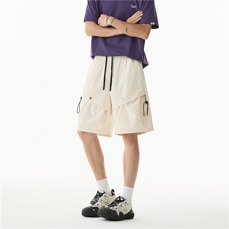 抖音品质夏季潮流百搭抽绳宽松速干短裤B315-K25789-特p30控58,男装休闲裤,电商B315