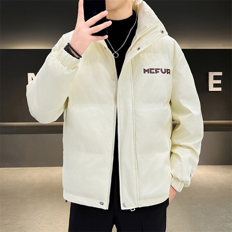 自家图立领拼接羽绒服男士2026冬季新款潮流帅气轻薄外套高品图片