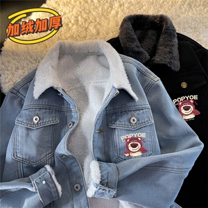 JK3033-P75-限价108 M-5XL 现货加绒羊羔毛牛仔棉服cityboy图片