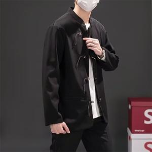 新中式西装外套男小众设计感风夹克立领痞帅潮西服 XA146图片
