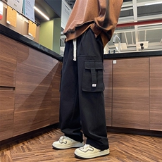日系青春流行休闲裤潮时尚潮牌原宿新款长裤简约男束脚，男装休闲裤，星座716-2