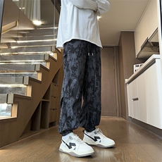 小众扎染迷彩裤子男秋季美式vibe青少年运动卫裤高级感痞帅束脚裤，男装休闲裤，电商B371
