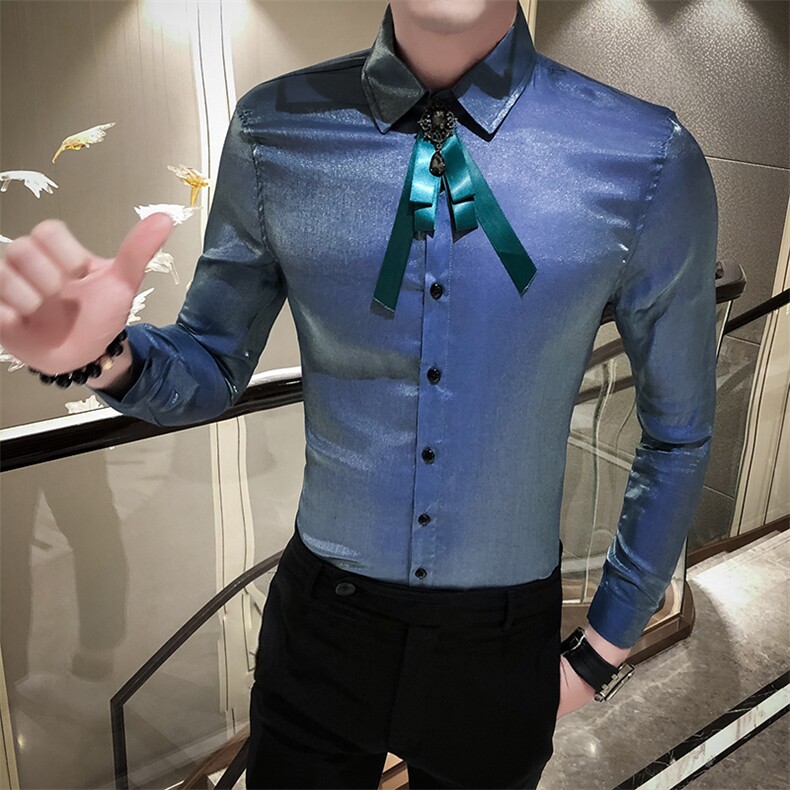 2021春男衬衫英伦男长袖上衣韩版修身印花男花衬衫A068-H533-P55,男装衬衫,星座419（原A233）