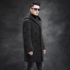 Y-K613-1冬季新款羊剪绒外套男羊毛夹克商务皮草男装P360，男装皮衣，电商B360