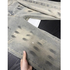cleanfit泼墨牛仔裤男潮牌美式高街直筒情侣显瘦微喇裤LB6277P48，男装牛仔裤，星座1008