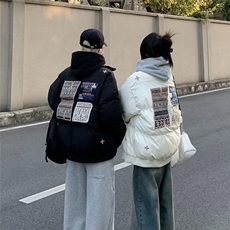 999#复古民族风格刺绣棉袄冬季宽松夹克情侣款厚面包棉衣棉服，男装棉衣，星座506A