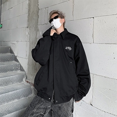 秋季美式复古宽松街头港风潮牌机车外套男休闲夹克JK0756-P70，男装夹克，星座308B-1