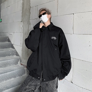 秋季美式复古宽松街头港风潮牌机车外套男休闲夹克JK0756-P70