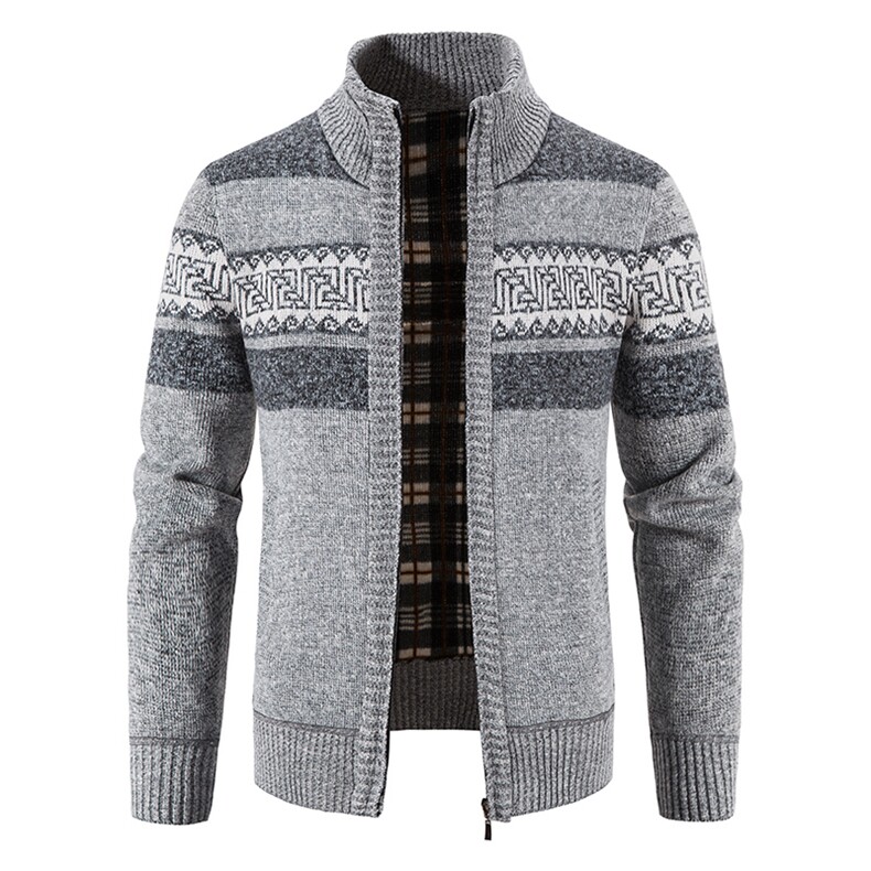 品质好秋冬季新款男士休闲立领毛衣外套百搭加绒夹克8867-P45元，男装针织衫/毛衣，星座1706