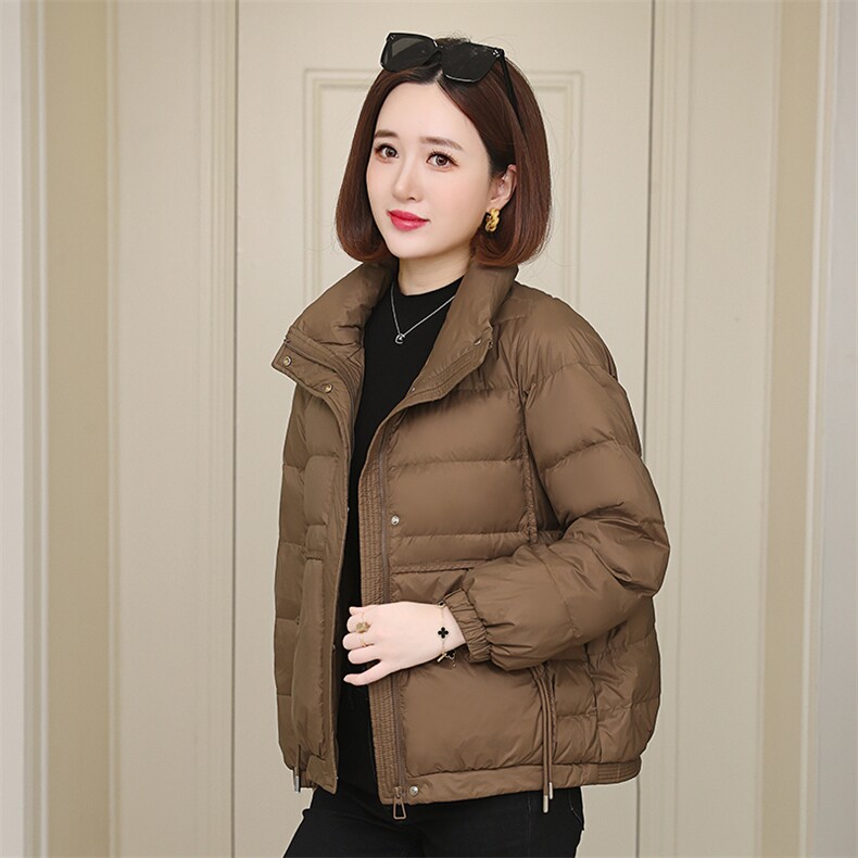 时尚保暖女士短款羽绒服修身显瘦轻薄外套,女装羽绒服,梦芯尔