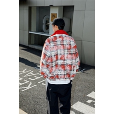 春秋夹克两面穿外套痞帅设计做旧夹克小众1016-1JK76P109K139，男装夹克，星座1016-1（原电商B408-1）