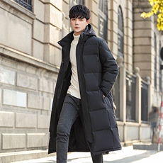 2025年冬季新款男女同款直播情侣羽绒棉服休闲长款过膝连帽加，男装棉衣，星座218-1（原230）