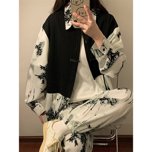 新中式长袖套装TZ88797P90衬衫CS88799P45控78裤子88798P45控68图片