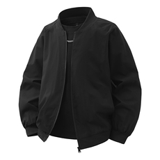 美式高街复古老钱风夹克冲锋衣男女纯色休闲宽松棒球立领飞行外套，男装夹克，电商A443