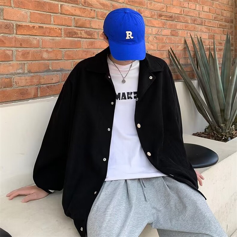 美式高街印花棒球服外套男秋季港风潮牌pu皮拼接夹克情侣褂,男装夹克,星座716-4