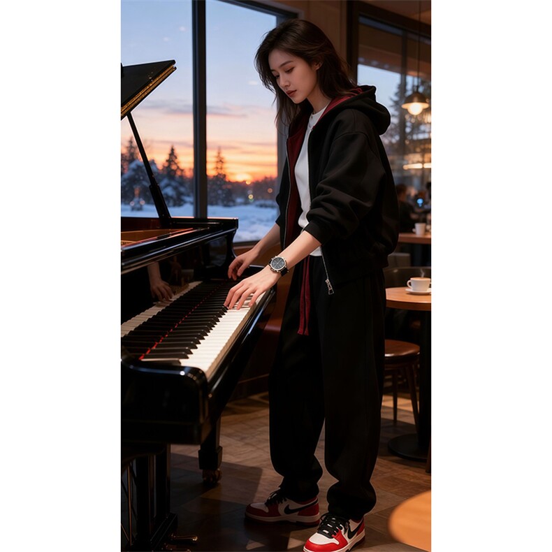 重磅高品质硬挺boxy26春装美式高街结构撞色拼接连帽卫衣开衫外套,女装短外套,电商A486