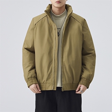 现货美式高街休闲夹克冬季三防立领纯色户外工装加厚棉服外套，男装夹克，电商A486