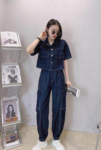 牛仔套装，女装职业装，米可儿