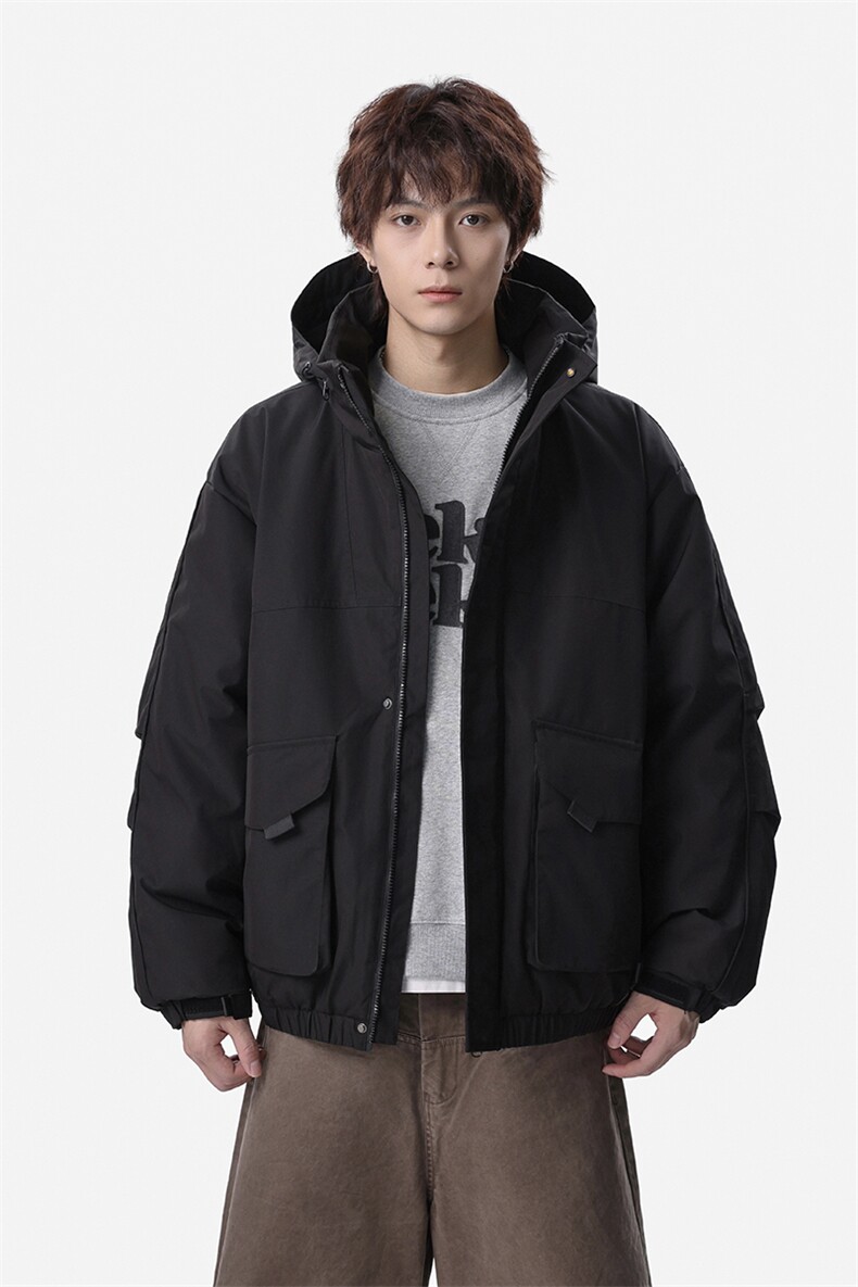 无影墙美式机能工装棉服男女冬季加棉加厚休闲连帽外套-A2356P95,男装棉衣,电商B241