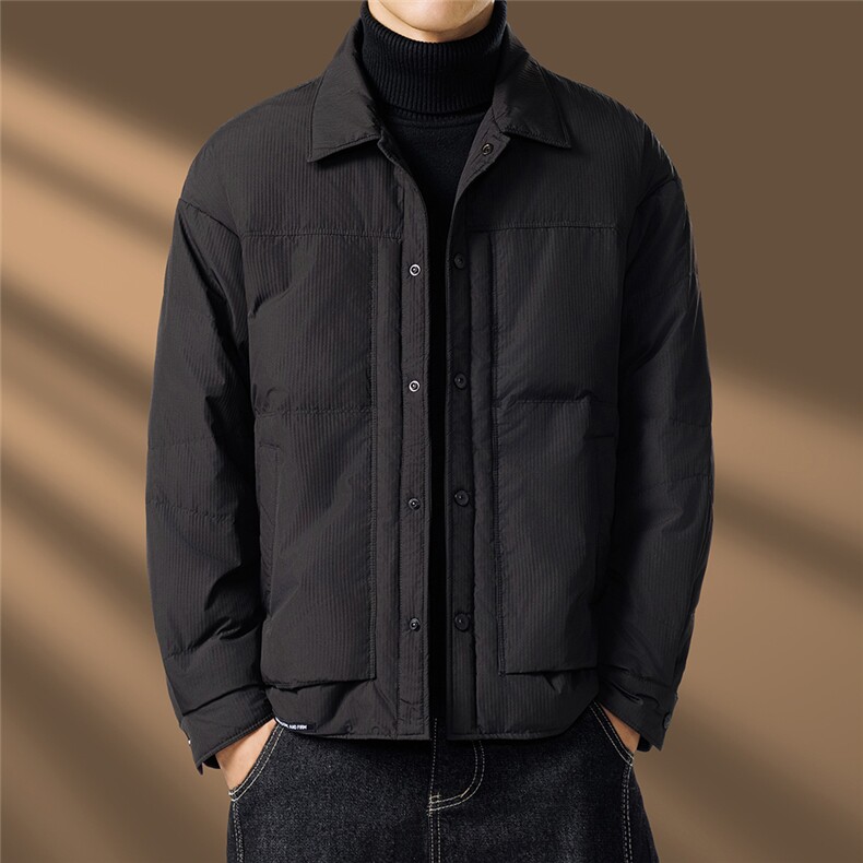 现货2025新标50绒报告有男立领羽绒服男，男装羽绒服，星座218-1（原230）
