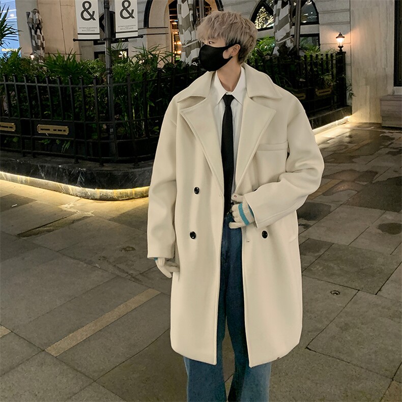 英伦气质毛呢大衣男中长款呢子风衣潮流雅痞男装外套MN9571/P100,男装毛呢大衣,电商B316