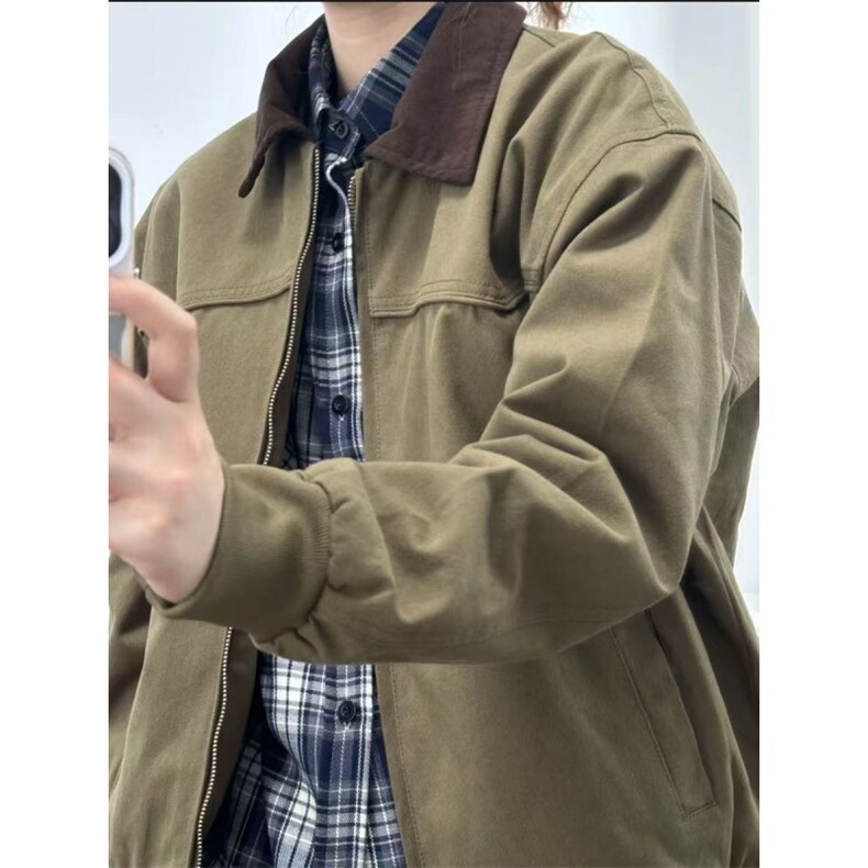 秋季新款现货轻奢风撞色衬衫领宽松夹克男DSA157-1-J182-特P78,男装夹克,电商A157-1