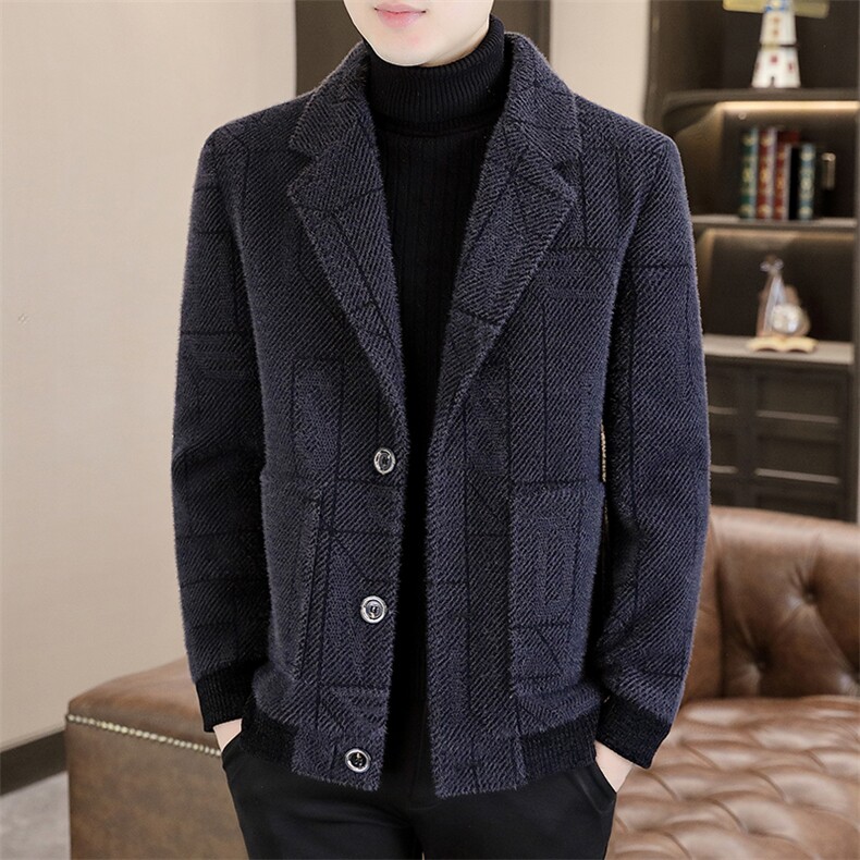 男士毛呢外套大衣短款西装领夹克潮流休闲上衣A52P150控238，男装毛呢大衣，电商B226