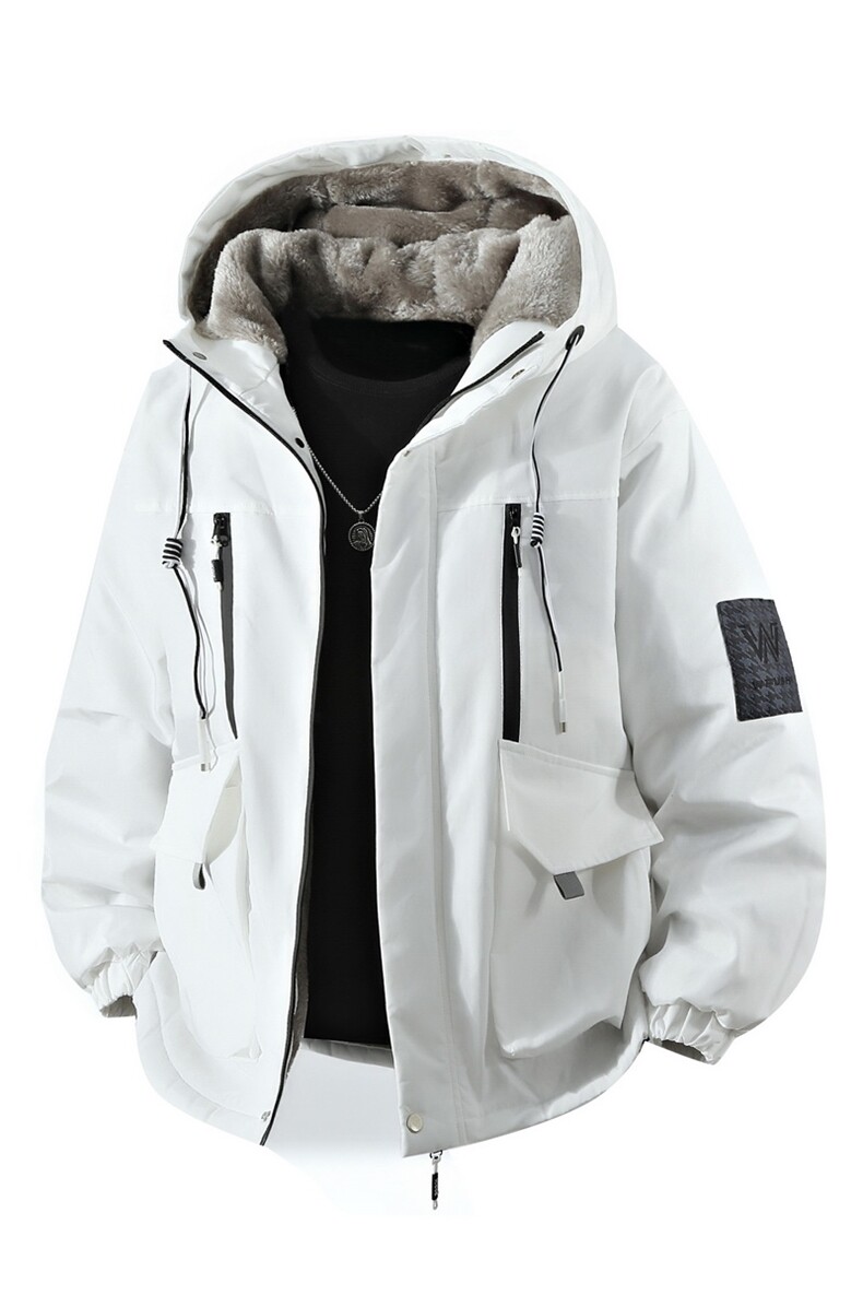 立体冬季外套加绒加厚潮牌夹克连帽宽松保暖派克服A436-D209-P80,男装夹克,电商A436