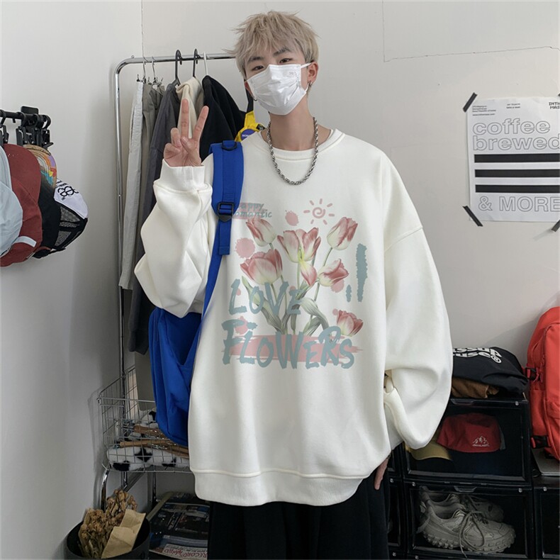 特P25控48秋冬新款男士圆领卫衣宽松休闲日常百搭上衣WQ2432,男装卫衣,电商B370