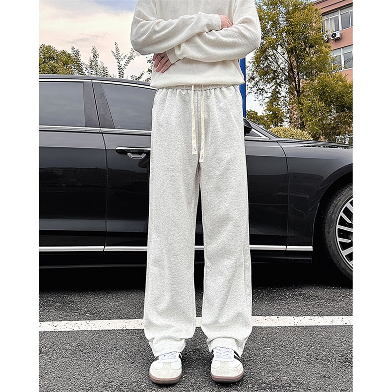 K10033-P35潮牌卫裤男2025新款百搭褶皱宽松直筒休闲长裤,男装休闲裤,电商A178