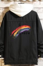 牛仔夹克男大码牛仔外套男茄克NJ77064-P60加绒款-P75，男装夹克，电商A040A