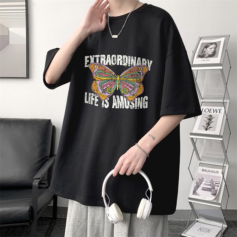 230g重磅纯棉短袖t恤男大码半袖半截袖DX17366-P20,男装T恤,电商A040