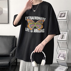 230g重磅纯棉短袖t恤男大码半袖半截袖DX17366-P20，男装T恤，电商A040
