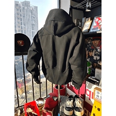抖音得物高品质二开26春装重磅宽松结构拉链设计高领连帽卫衣W76，男装卫衣，电商A486