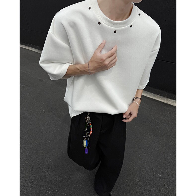 夏季宽松美式高街个性短袖潮XZ808B-WH059-P48,男装T恤,星座808B