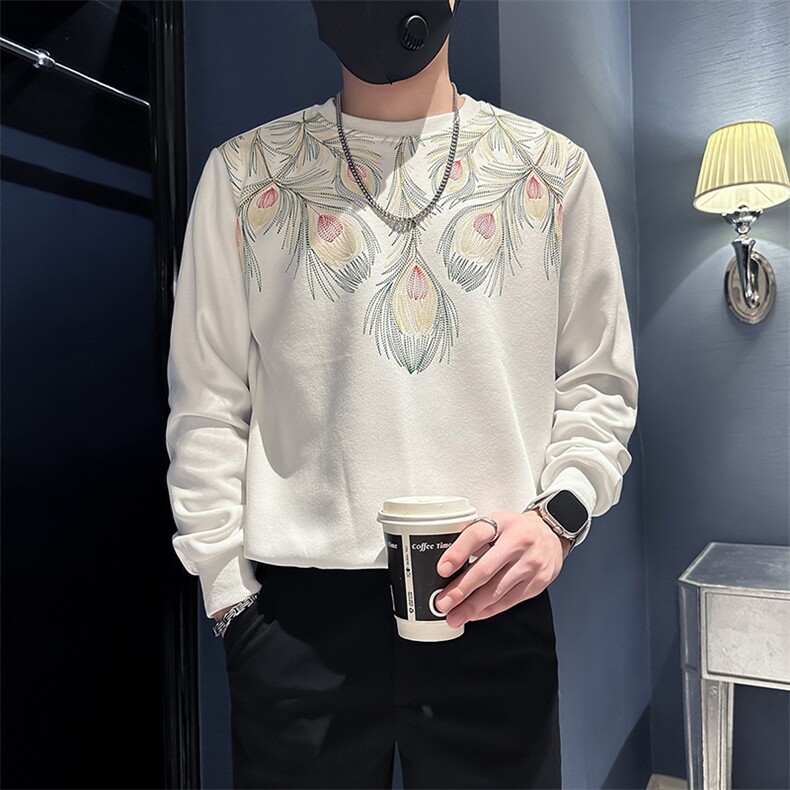 高级感痞帅卫衣外套男圆领印花社会小伙店主风301C-WY38-P58控78,女装短外套,星座301C（原B323）