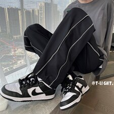 21春秋宽松休闲裤男韩版裤子帅气潮牌坠感阔腿拖地长裤NB540-P35，男装休闲裤，星座1008-1