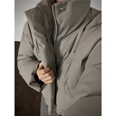 冬季clean立领棉服中性加厚PU皮短款棉衣HZ8810-特P72不议价，男装棉衣，星座610B-1