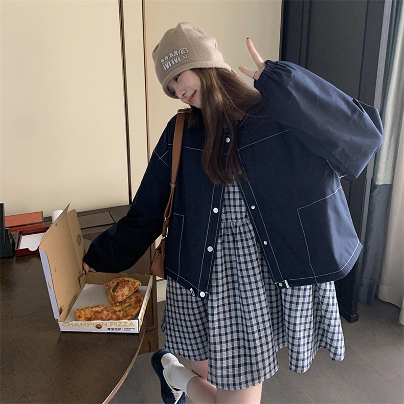 现货春款立体剪裁廓形明线设计宽松短外套2C239-H22-P130-K188,女装短外套,2C239