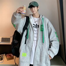 宽松潮港风卫衣春秋情侣外套连帽开衫加厚印字母卫衣A2018-A18P75，男装卫衣，星座1109-2