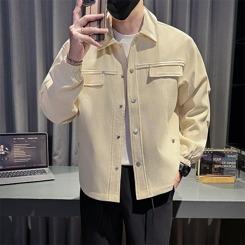 社会小伙秋装新款男时尚工装夹克男店主外套JK82-P78控128黑色,男装夹克,星座301B-1