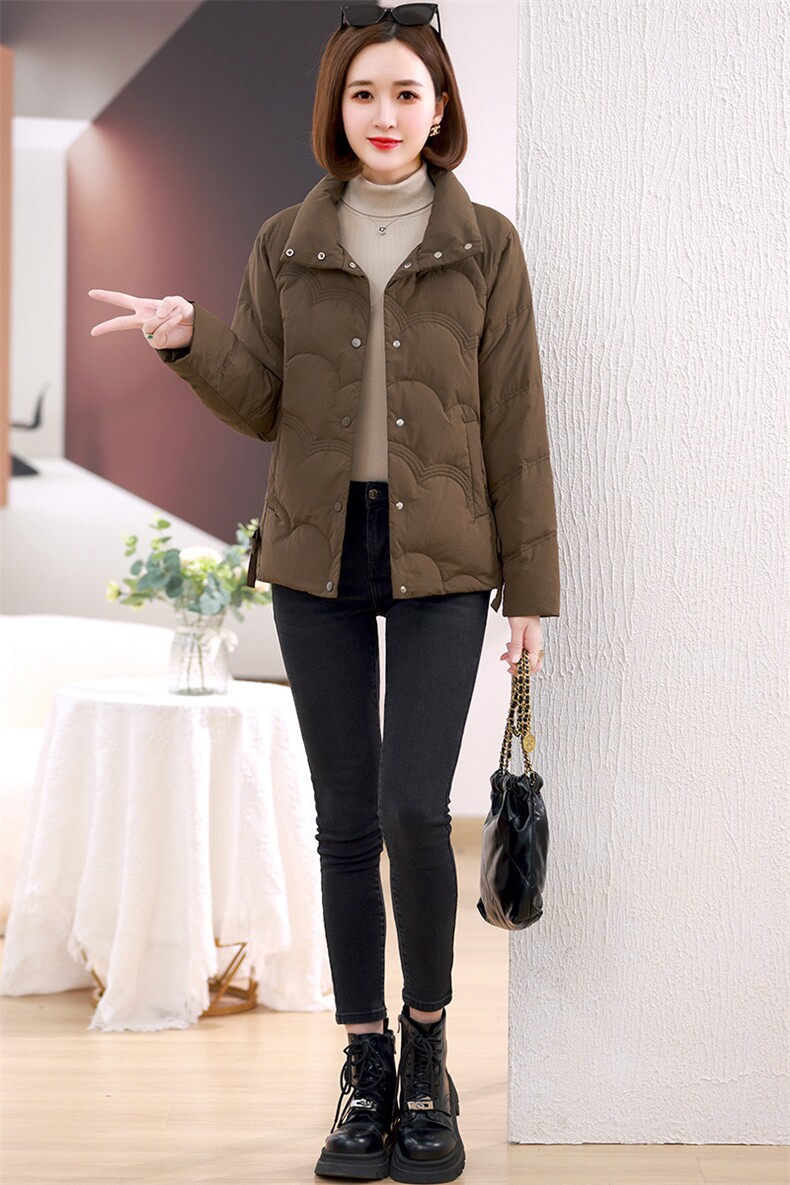 轻薄羽绒棉服女短款2023冬装新款小个子宽松百搭洋气保暖棉衣外套,女装棉衣/棉服,婷思杰（原婷想服饰）