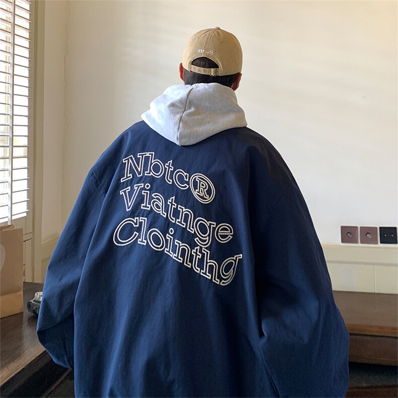 EQ105字母刺绣工装外套男2024新款秋装ins港风棒球服夹克P108,男装夹克,电商C306-1